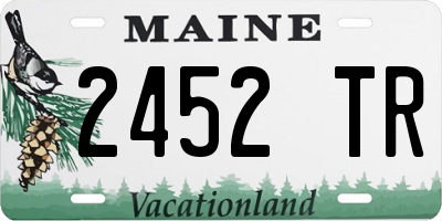 ME license plate 2452TR