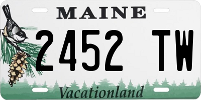ME license plate 2452TW
