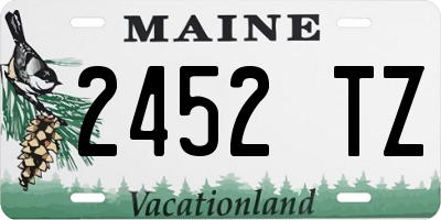 ME license plate 2452TZ