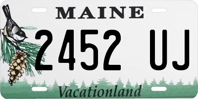 ME license plate 2452UJ