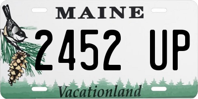 ME license plate 2452UP