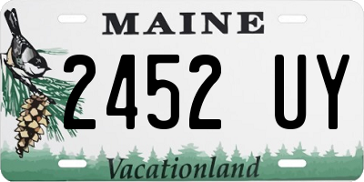 ME license plate 2452UY