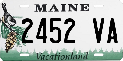 ME license plate 2452VA