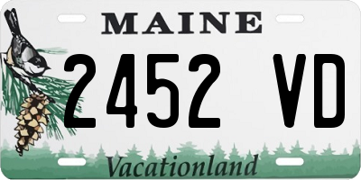 ME license plate 2452VD