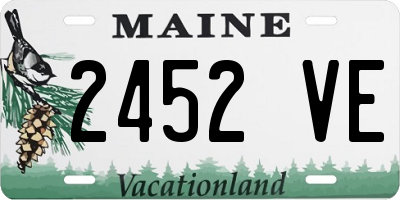 ME license plate 2452VE