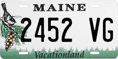 ME license plate 2452VG