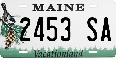 ME license plate 2453SA