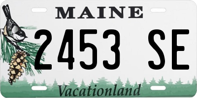 ME license plate 2453SE