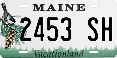 ME license plate 2453SH