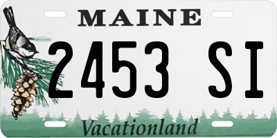 ME license plate 2453SI
