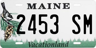 ME license plate 2453SM