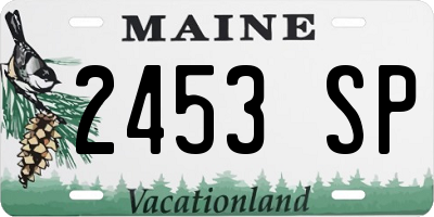 ME license plate 2453SP