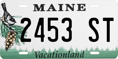 ME license plate 2453ST