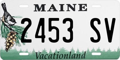 ME license plate 2453SV