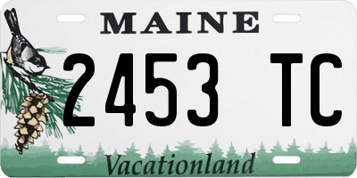 ME license plate 2453TC