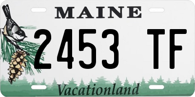 ME license plate 2453TF