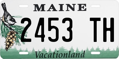 ME license plate 2453TH