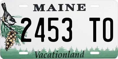 ME license plate 2453TO