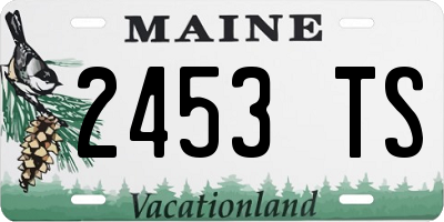 ME license plate 2453TS