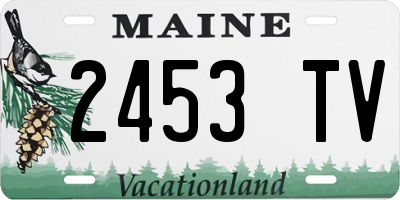 ME license plate 2453TV