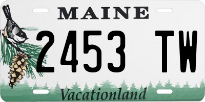 ME license plate 2453TW