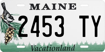 ME license plate 2453TY