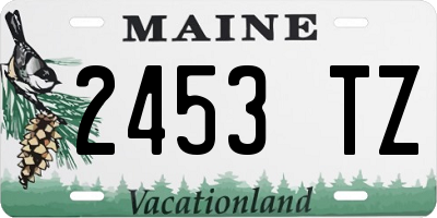 ME license plate 2453TZ