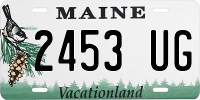 ME license plate 2453UG