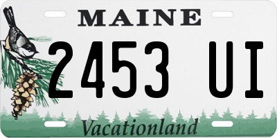 ME license plate 2453UI