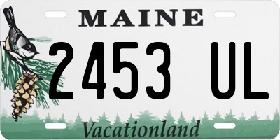 ME license plate 2453UL