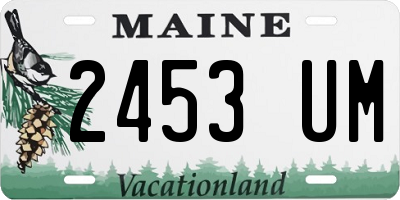 ME license plate 2453UM