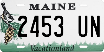 ME license plate 2453UN