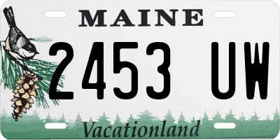 ME license plate 2453UW