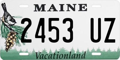 ME license plate 2453UZ