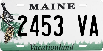 ME license plate 2453VA