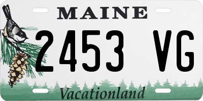 ME license plate 2453VG