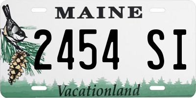 ME license plate 2454SI