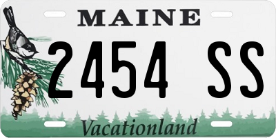 ME license plate 2454SS