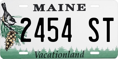 ME license plate 2454ST