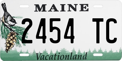 ME license plate 2454TC