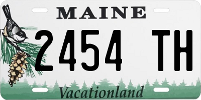 ME license plate 2454TH