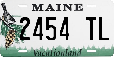 ME license plate 2454TL