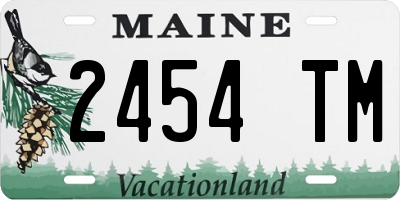 ME license plate 2454TM