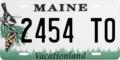 ME license plate 2454TO