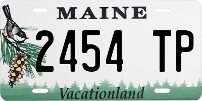 ME license plate 2454TP