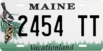 ME license plate 2454TT