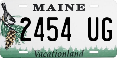 ME license plate 2454UG