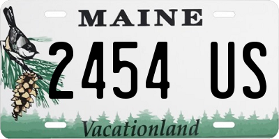 ME license plate 2454US