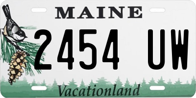 ME license plate 2454UW