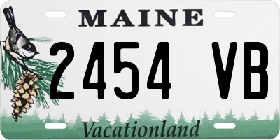 ME license plate 2454VB